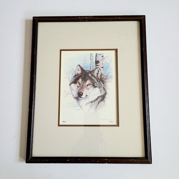 Randy Fehr 3 art works 1980s. Wolf, Bobcat, Lone Prowler. - Picture 3 of 6
